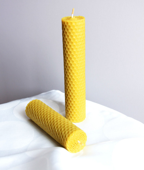 Svíčka 100% včelí vosk - 16 cm