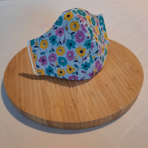 Rouška dvouvrstvá (3-6 let) - kytičky — foto 1
