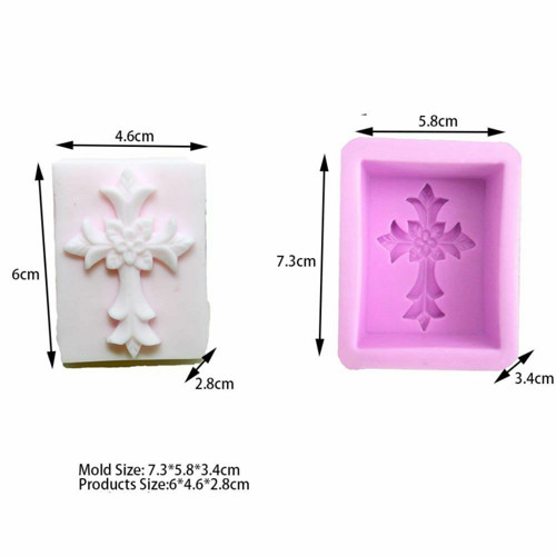 3D silikonová formička - křížek, rozměry 5,8 cm x