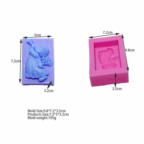 3D silikonová formička - anděl s trumpetou,