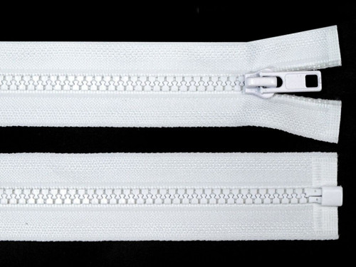 Kostěný zip 5 mm délka 45 cm - bílá