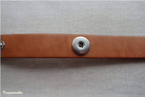 Lůžko kožený náramek na button 18mm 1kus