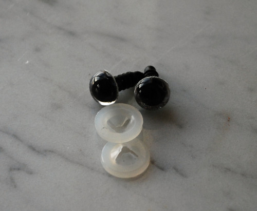 Bezpečnostní oči stříbrné, velikost 10 mm (1 pár)
