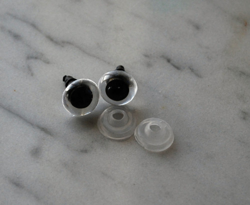 Bezpečnostní oči čiré, velikost 10mm (1 pár)