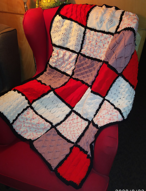 Pletená deka Patchwork