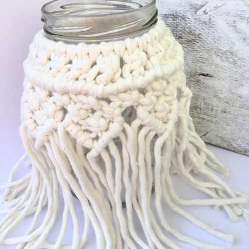 Macramé závěs na lucernu Natural