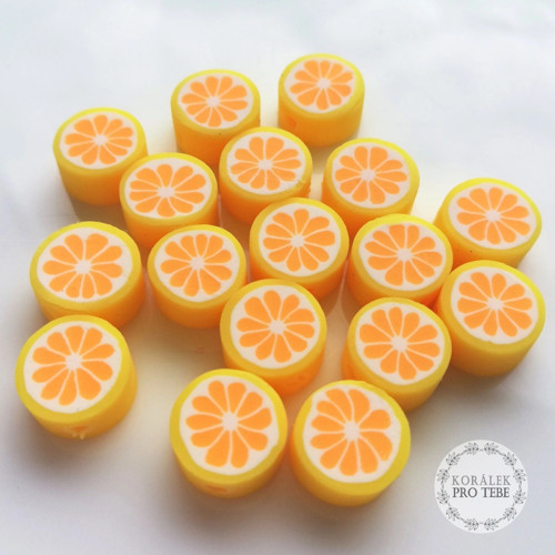 Fimo korálky citron 1 ks