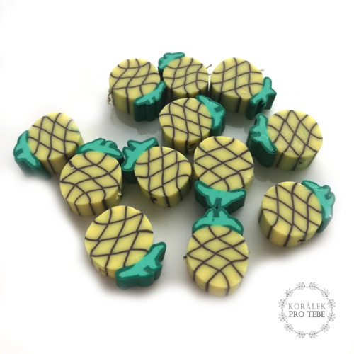 Fimo korálky ananas 1 ks