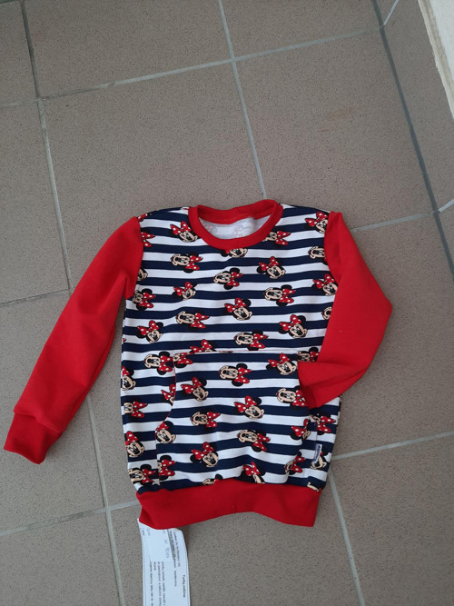 Mikina vel.98/104 minie proužky