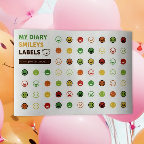 Diářové samolepky "Smileys"
