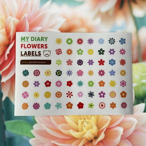 Diářové samolepky "Flowers"
