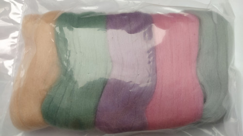 Ovčí vlna - sada 5 pastelových barev 50 g