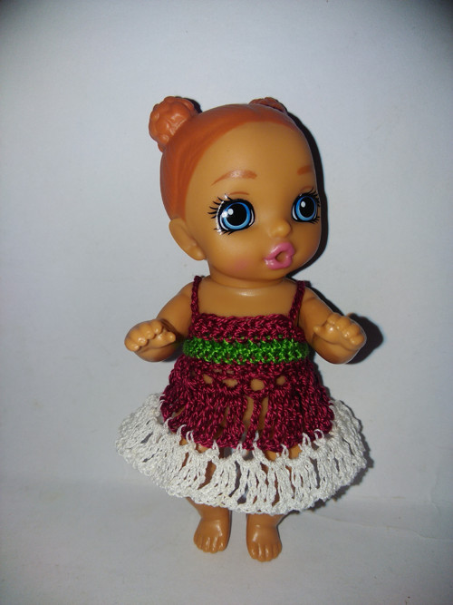 Šaty na panenky mini baby born surprise miminko