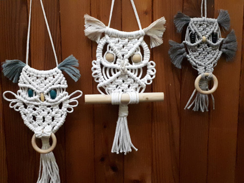 Macramé sova
