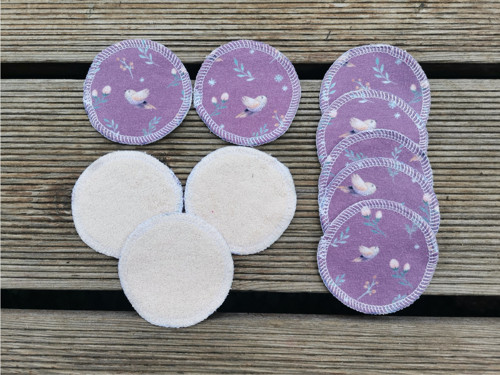 Odličovací tamponky - Ptáčci na fialové