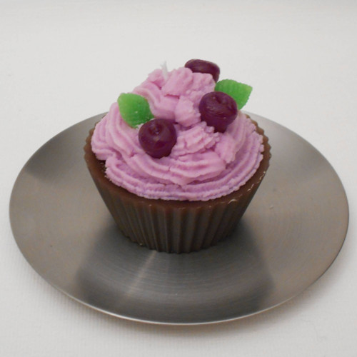 Svíčka čokoládový cupcake s borůvkami