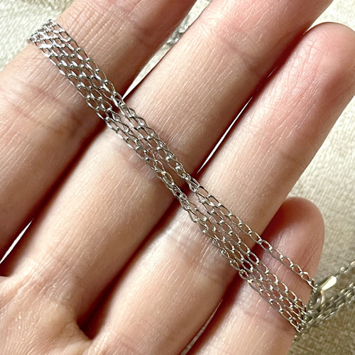 Řetízek Oválné očká 1,2mm Ag925 Ródium