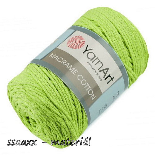 Příze Macrame Cotton ~ světle zelená 755 — foto 1