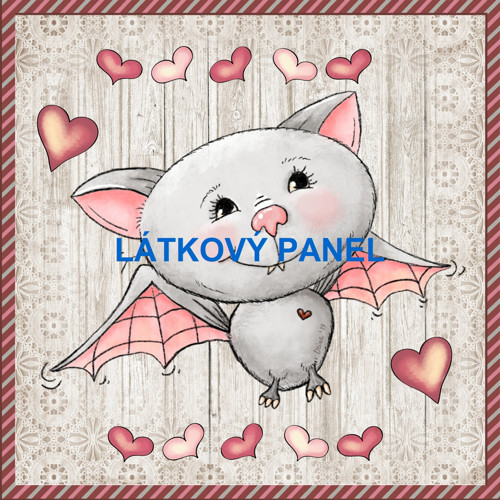 Bavlněný panel netopýr 15x15 cm