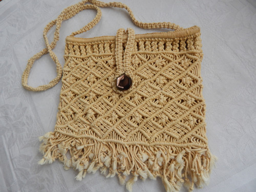 MACRAMÉ - krémová kabelka - sleva z 290