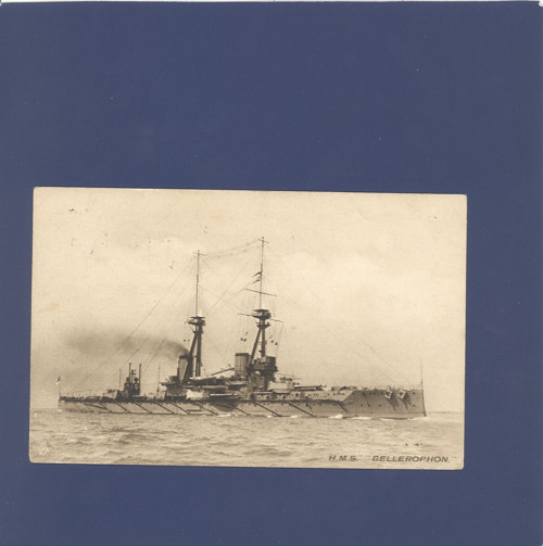 Loď HMS Bellerophon - pohlednice
