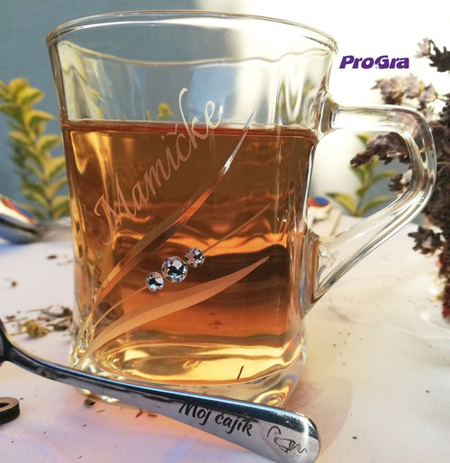 Set - Šálek Crystal + lžička s gravírem na míru