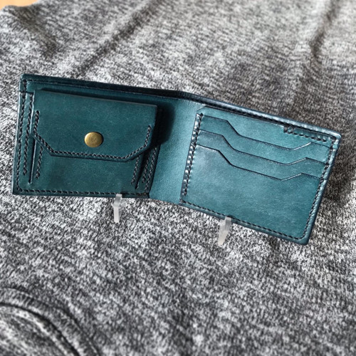 Pánská s mincovkou - Aqua — foto 1