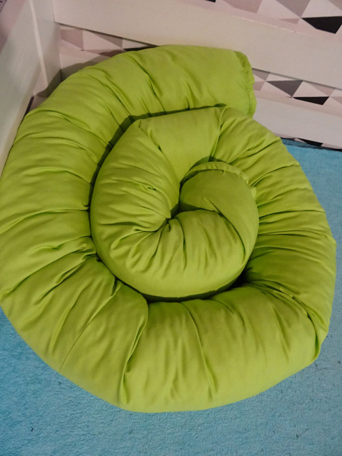 Textilní had, válec, mantinel, 210 cm - na přaní