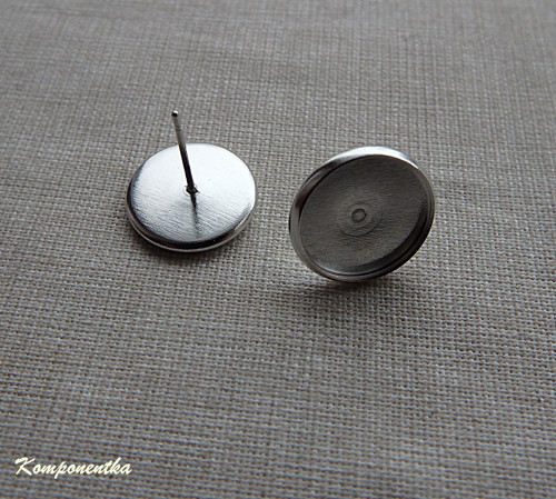 Lůžko na náušnice na kabošon o velikosti 10mm 1pár