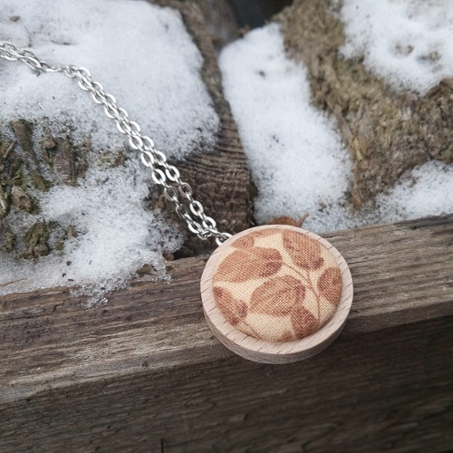 Náhrdelník Hnědé lístky