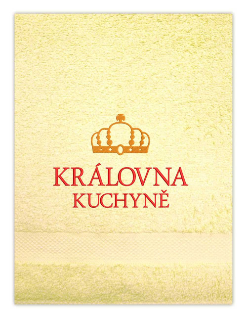 Osuška s výšivkou - Královna kuchyně