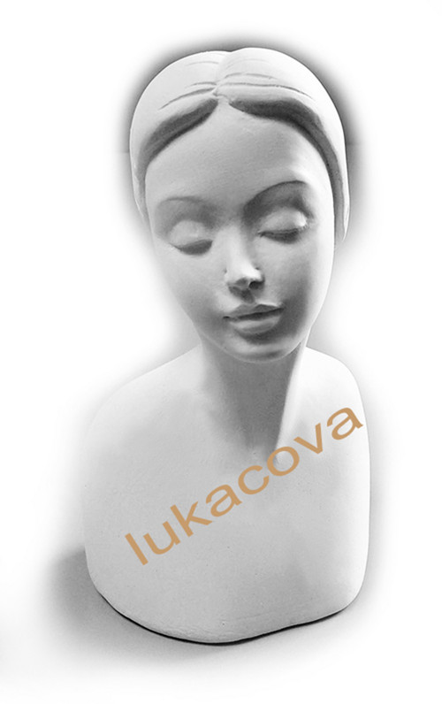 Powertex sádrová hlava bysta MAGDA, 12x6cm (4170)