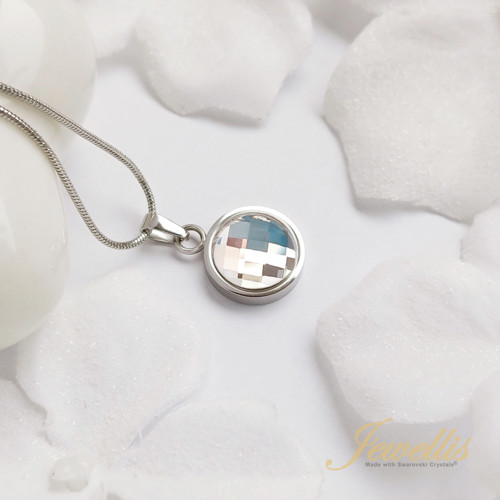Ocelový náhrdelník Swarovski Chessboard — foto 1