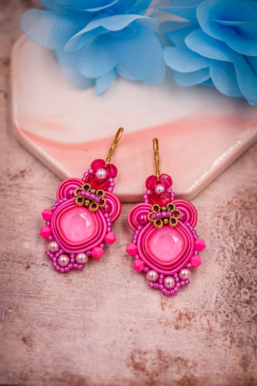 Sutaškové malé náušnice - soutache earrings