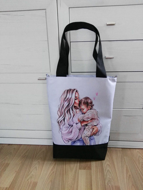 Velká nákupní taška z nepromokavé kočárkoviny