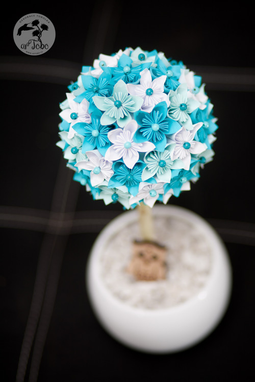 Kusudama strom v květináči — foto 1