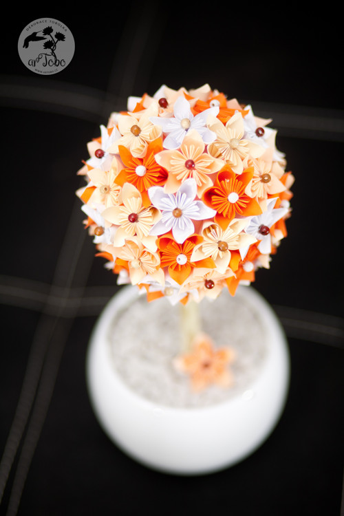 Kusudama strom v květináči — foto 1