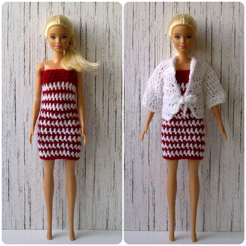 Oblečky pro Barbie - šaty, kabátek — foto 1