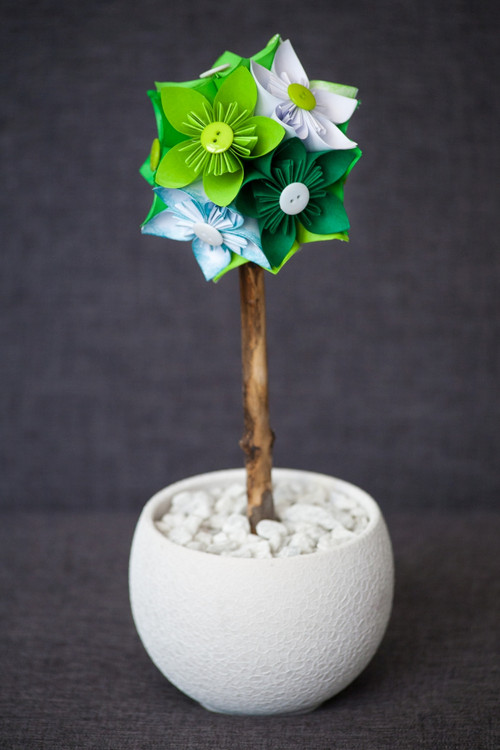 Kusudama strom v květináči