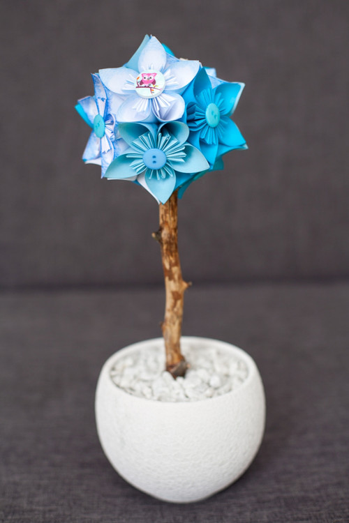 Kusudama strom v květináči