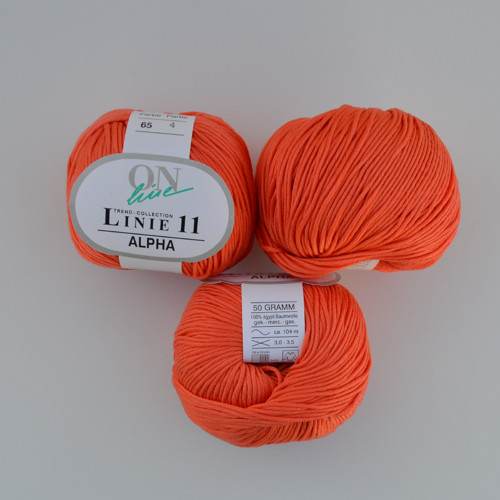 Alpha 100% oranžová bavlna 50g