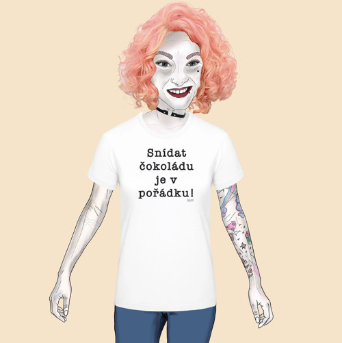 Dámské tričko Snídat čokoládu...