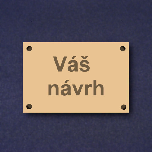 Kožený štítek3x2 cm - přírodní