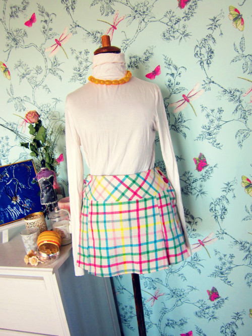 Minisukně retro káro Twiggy — foto 1