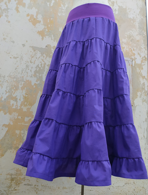 Gypsy long skirt fialová
