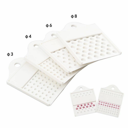 Kraftika počítadlo korálků, bílé, plastové, 3 mm,