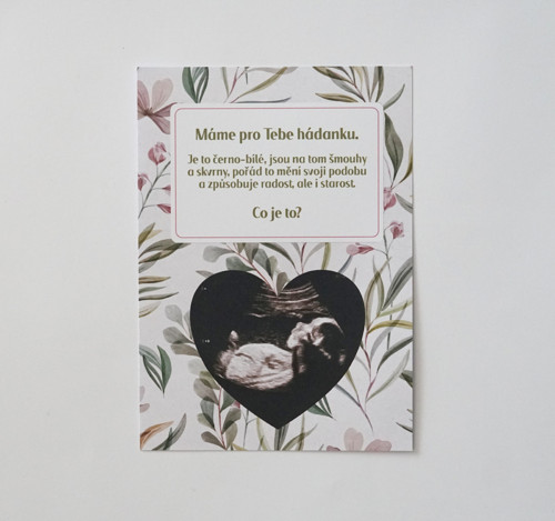 Stírací los - odhalení ultrazvuku - květinový