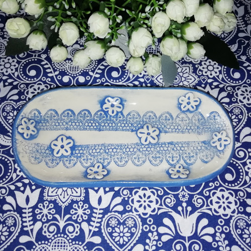 Dekorativní modrá mistička — foto 1