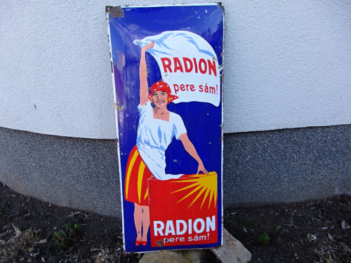 Radion pere sám - smaltovaná cedule - sleva — foto 1