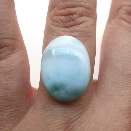 Kabošon výběrový larimar ovál 20mm